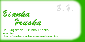 bianka hruska business card